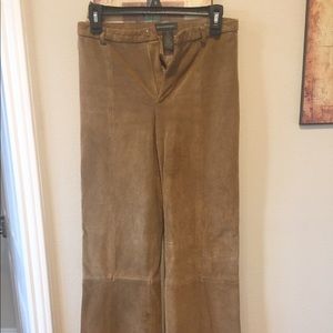 Suede pants